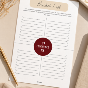 Insert Ma Bucket List pour carnet Luniq.