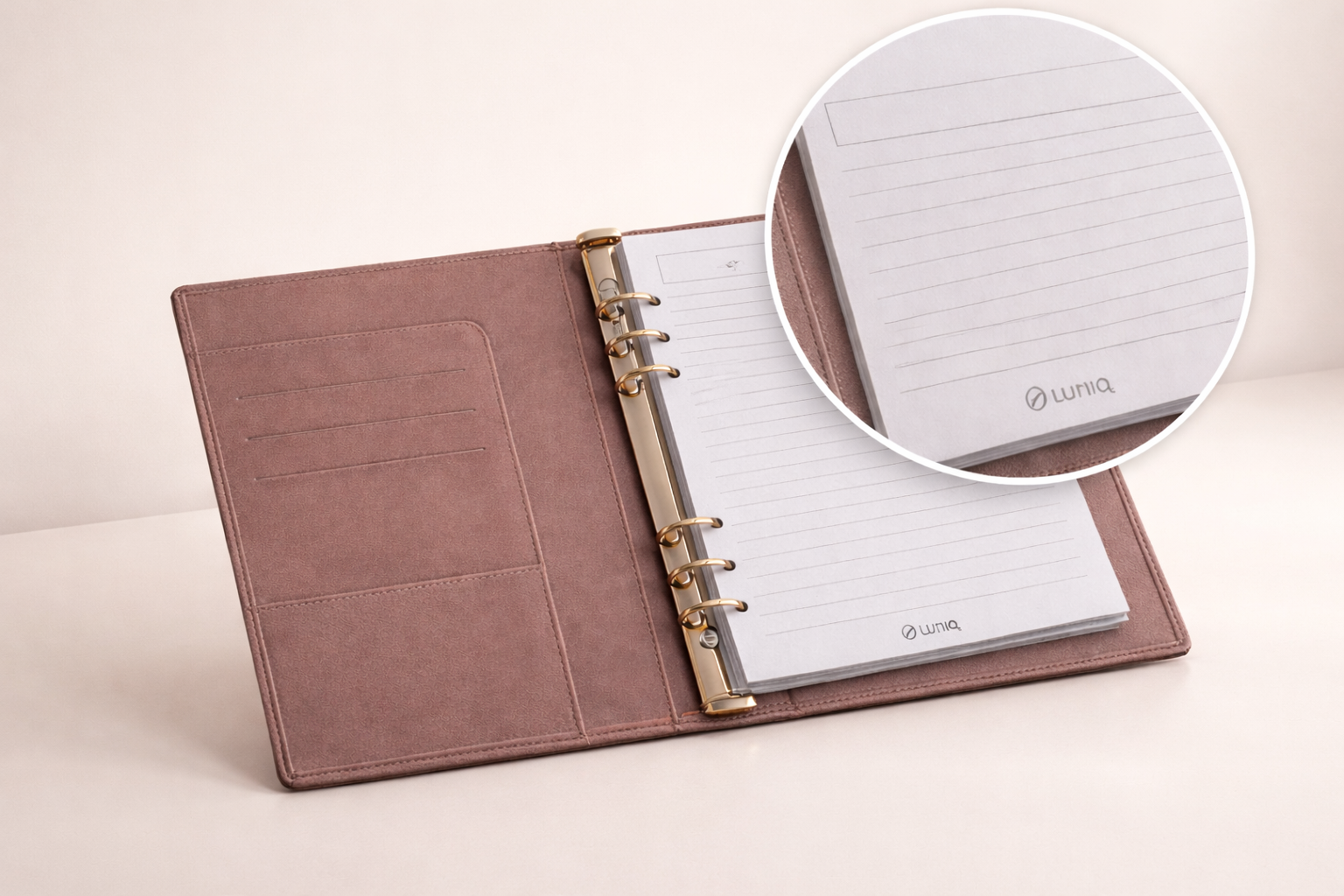 Insert carnet de notes pour carnet Luniq.