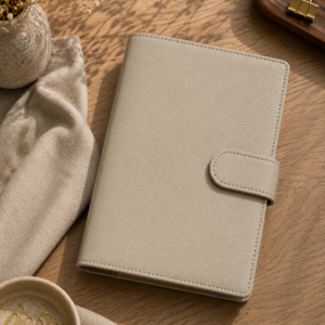 Couverture de carnet en cuir personnalisable Luniq.