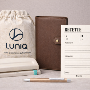 Pack Cooking Luniq. : carnet de recettes en cuir