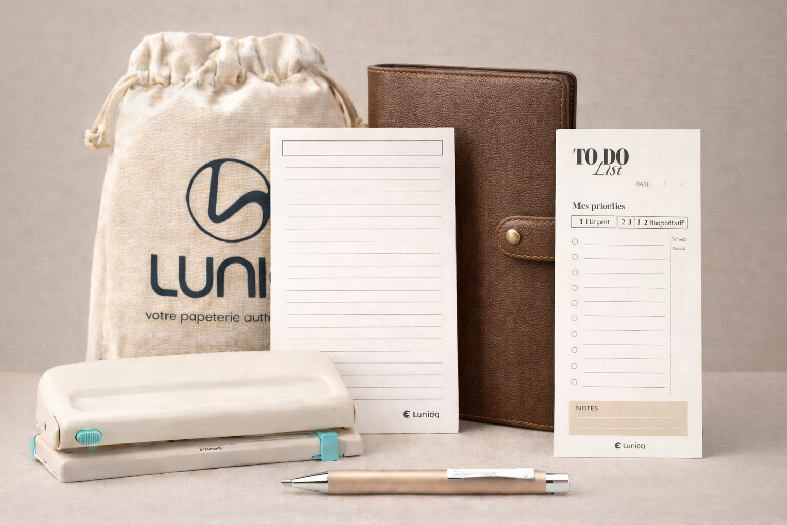 Pack Signature Luniq. : carnet en cuir et inserts
